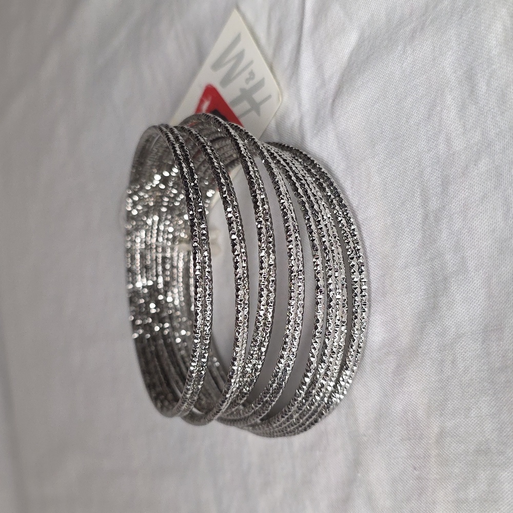 H&M Shimmering Silver Bangle Set (NWT) [2/$10]